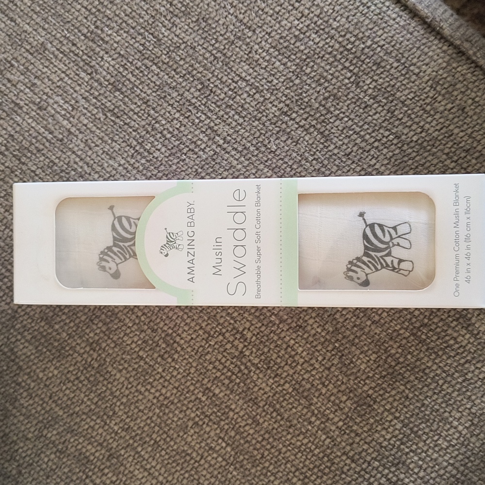 Amazing Baby Zebra Muslin Swaddle